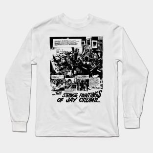 The Strange Paintings of Jay Crumb Ink Black No Background Long Sleeve T-Shirt